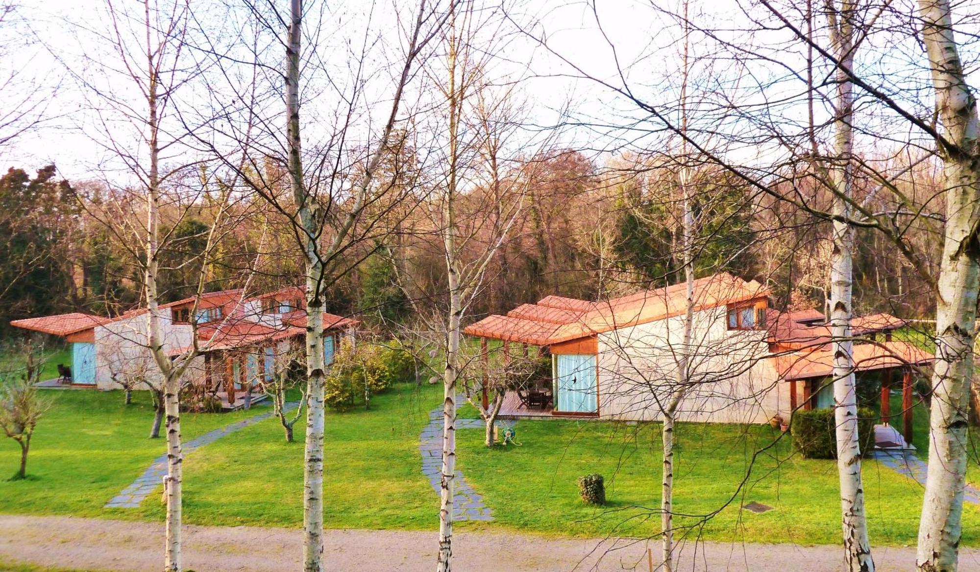 Bungalow Camping Los Manzanos Santa Cruz de Oleiros Kültér fotó