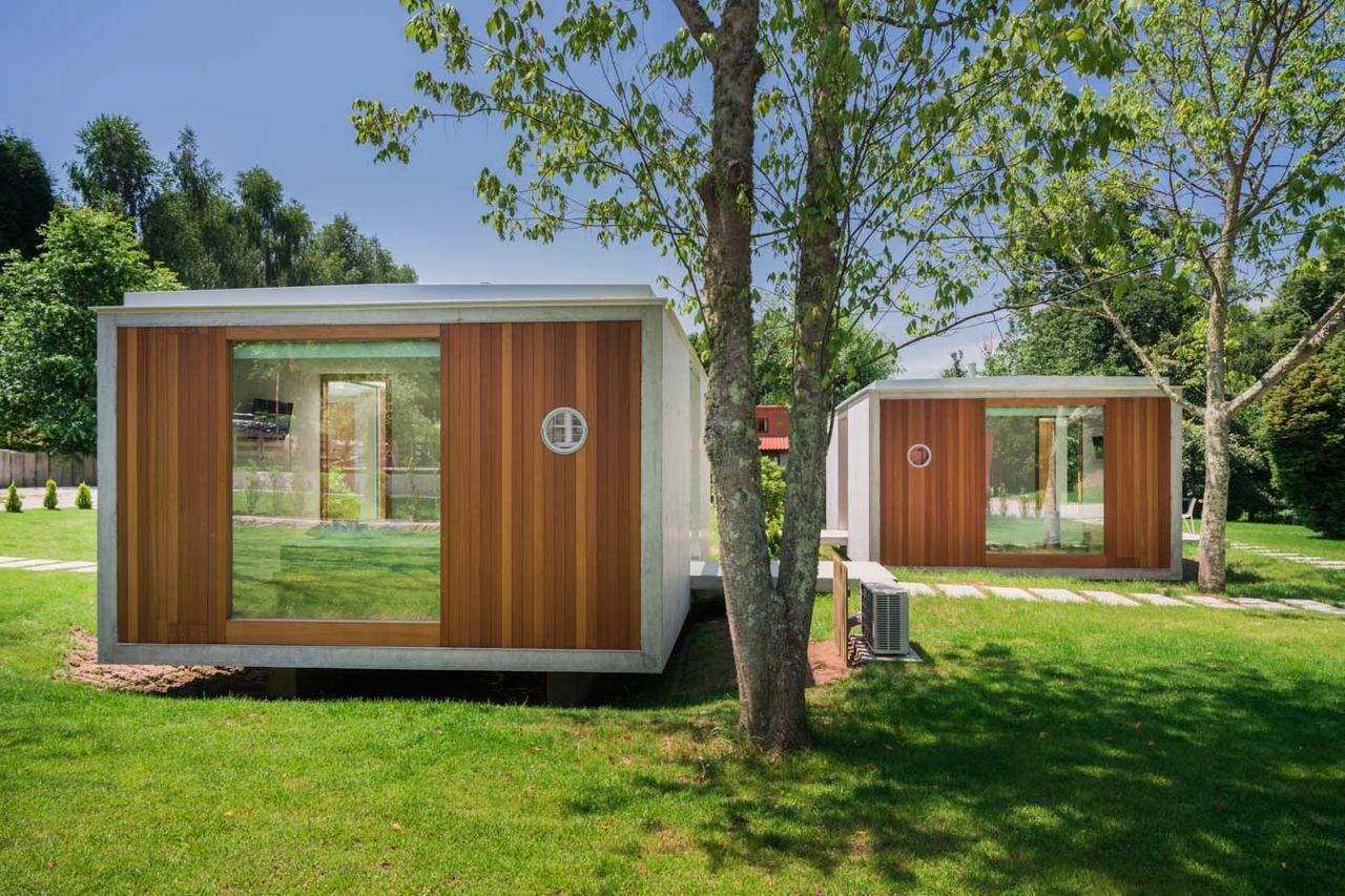 Bungalow Camping Los Manzanos Santa Cruz de Oleiros Kültér fotó