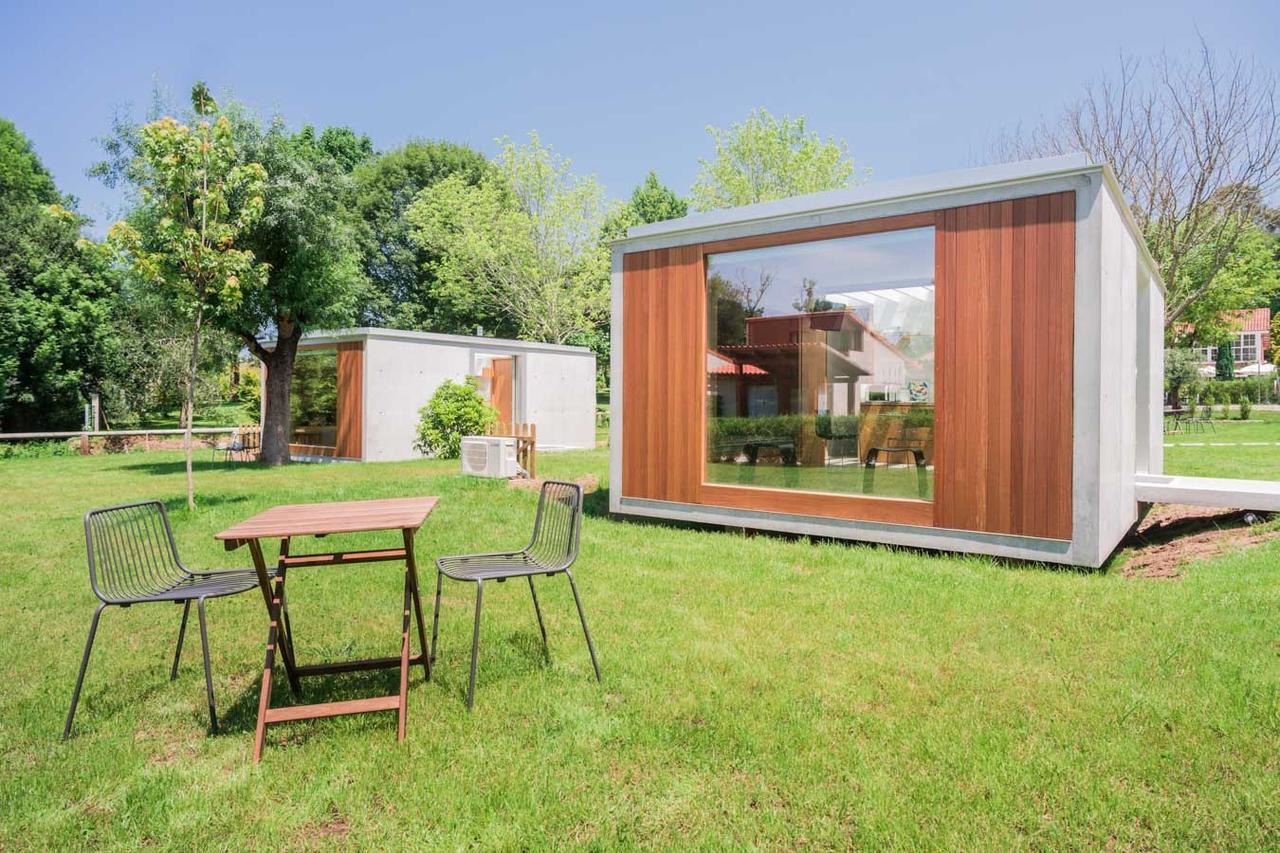 Bungalow Camping Los Manzanos Santa Cruz de Oleiros Kültér fotó